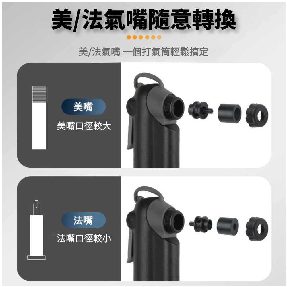 DG 攜帶式打氣筒 美/法嘴可用 隨身打氣筒 隨車打氣筒 自行車打氣筒 籃球打氣筒 攜帶打氣筒 迷你打氣筒 壓力表打氣筒-細節圖9