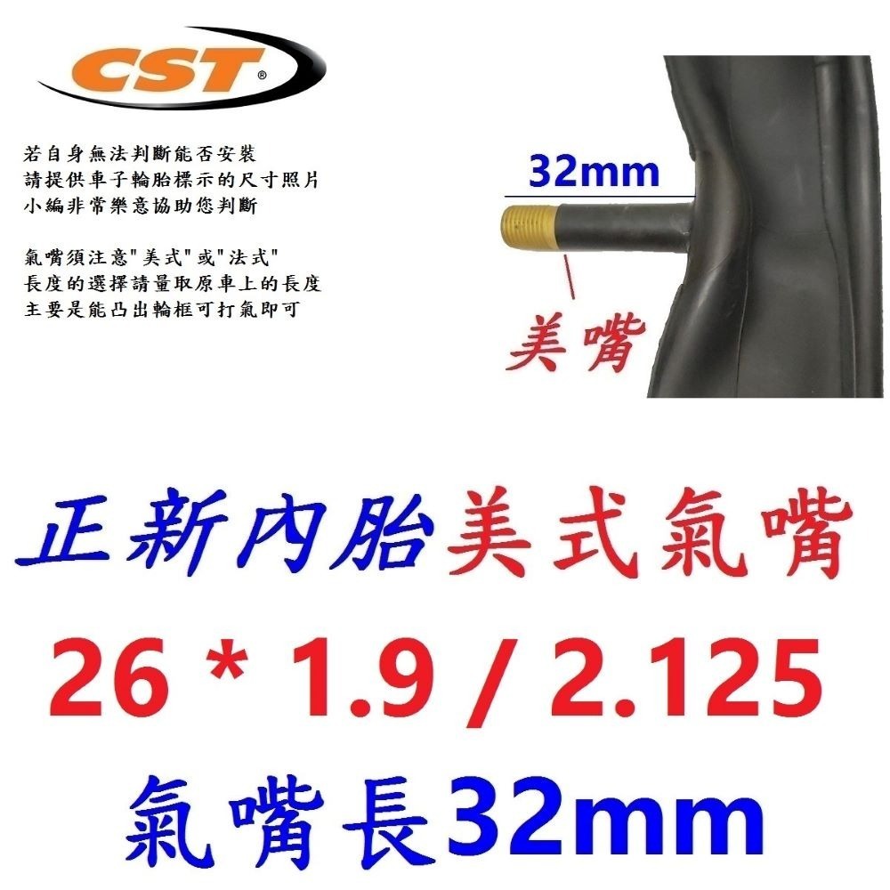 DG 正新輪胎 26*1.95 CST外胎 26X1.95 559 C1820自行車輪胎 26＂外胎 26吋正新內胎-規格圖8