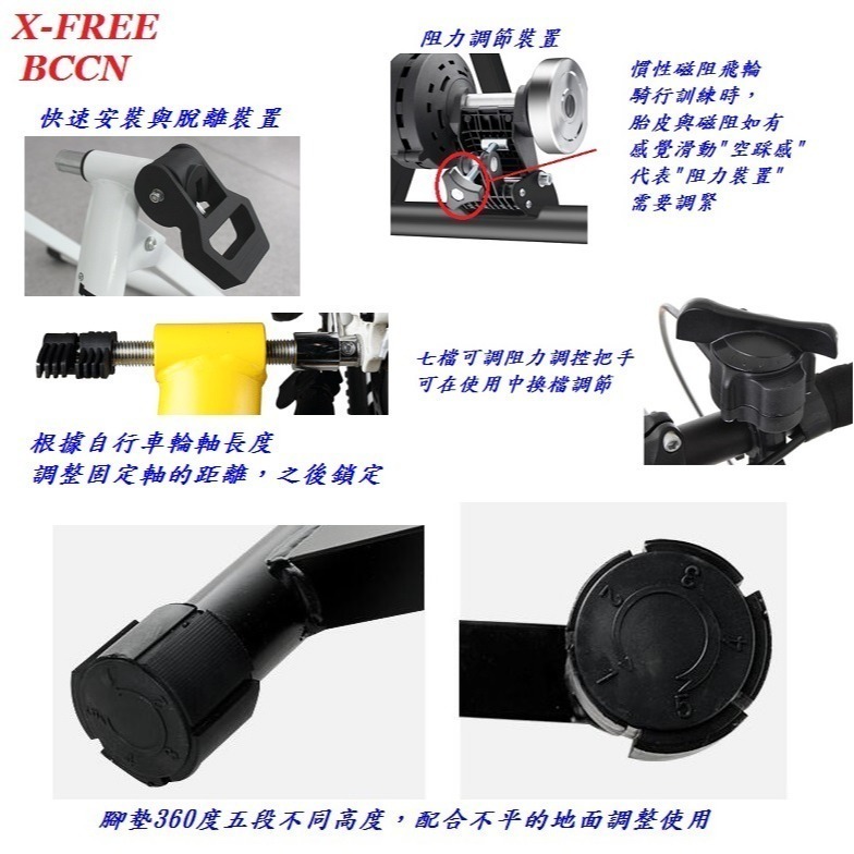 DG 700C 26~29吋自行車七段線控磁阻型騎行台 送前輪墊+快拆 7段練習台 訓練台 訓練臺 磁阻訓練台 鍛鍊台-細節圖7