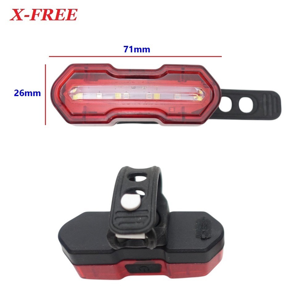 DG 火焰紅白光雙色警示燈 爆閃警示燈 火焰燈 USB充電自行車尾燈 單車後燈 騎行夜騎超長續航 定位燈LED車燈手電筒-細節圖6