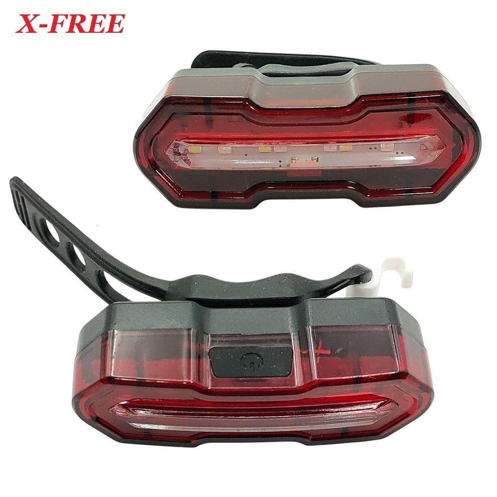 DG 火焰紅白光雙色警示燈 爆閃警示燈 火焰燈 USB充電自行車尾燈 單車後燈 騎行夜騎超長續航 定位燈LED車燈手電筒-細節圖9