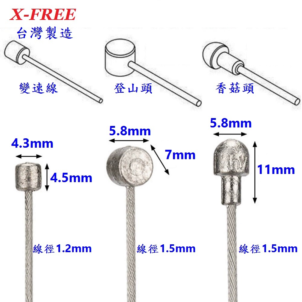 DG 高階19股2100mm 鍍鋅變速線 X-FREE台製 自行車變速線 登山車變速線 SLICK超滑順變速線 變速線-細節圖6