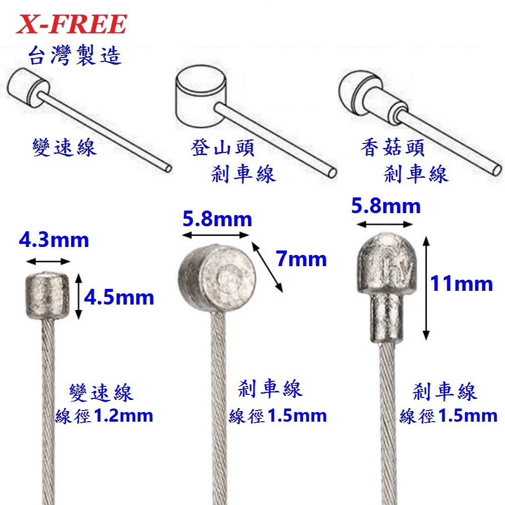 DG 高階19股1700mm 白鐵剎車線 X-FREE台製 自行車煞車線 SLICK煞車線 不銹鋼剎車線 剎車線 煞車線-細節圖7