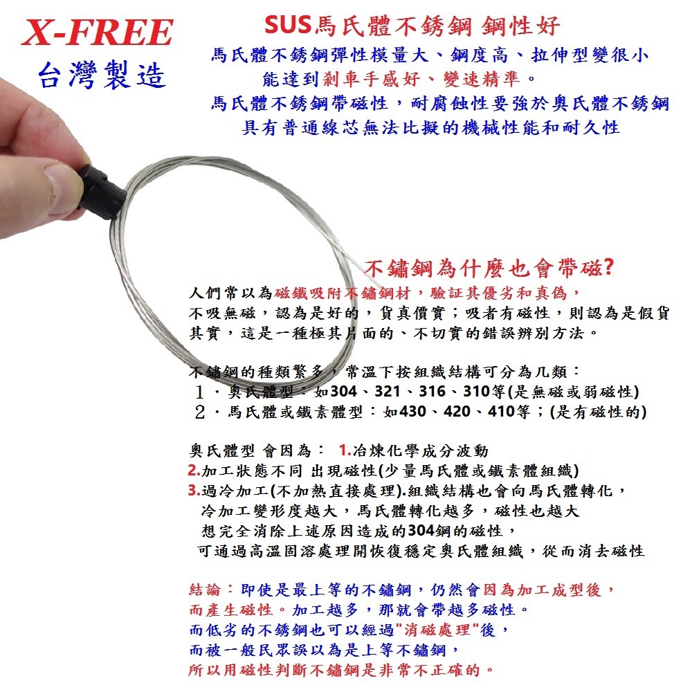 DG 高階19股2200mm 白鐵剎車線 X-FREE台製 自行車煞車線 SLICK煞車線 不銹鋼剎車線 剎車線 煞車線-細節圖8