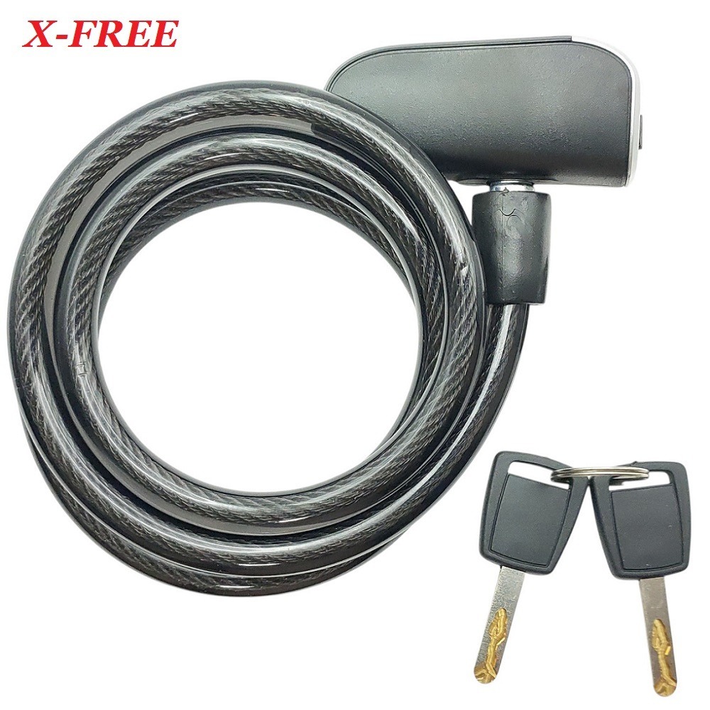 DG 自行車鋼纜鑰匙鎖 X-FREE腳踏車鎖 自行車大鎖 單車鎖 鋼纜車鎖 電動車防盜鎖 鋼絲鎖 自行車鎖 鋼纜鎖-細節圖5