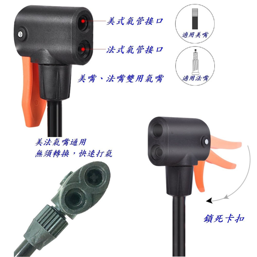 DG 可超取 二代黑旋風打氣筒 直立式高壓打氣筒 高壓打氣筒 打氣桶 手壓式高壓打氣機 自行車打氣筒 充氣機 汽車打氣-細節圖6