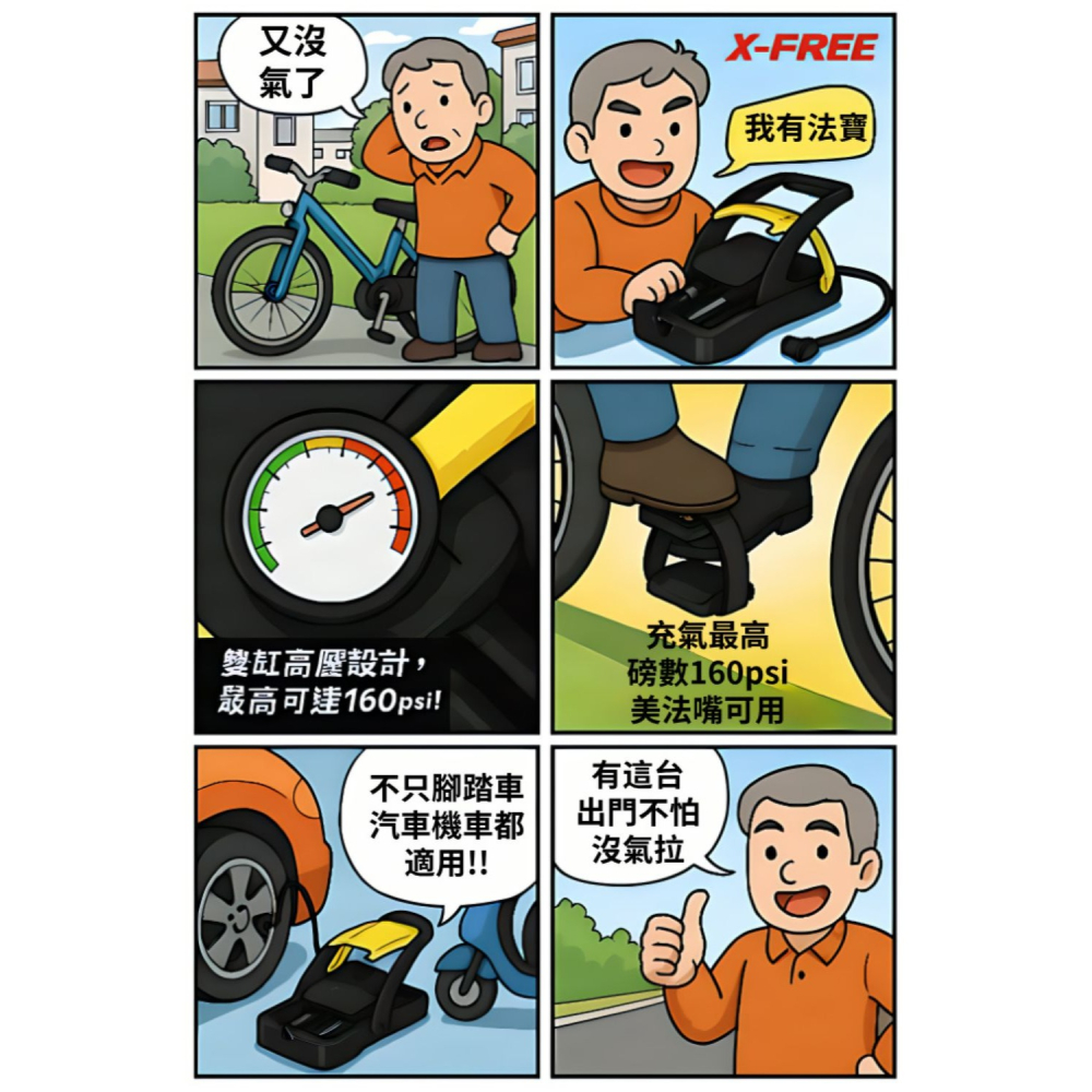 DG 高階腳踩式雙缸高壓打氣筒 自行車打氣機 落地式充氣機 打氣桶 籃球打氣 汽車充氣泵 機車打氣筒 打氣球針 打氣筒-細節圖9