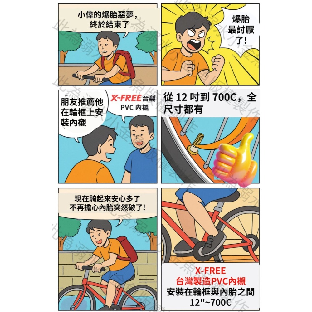 DG 台灣製造X-FREE 高韌性PVC高壓內襯 高壓襯帶 自行車輪圈襯帶 內胎胎墊 輪胎保護帶 防刺輪胎墊 輪組襯帶-細節圖10