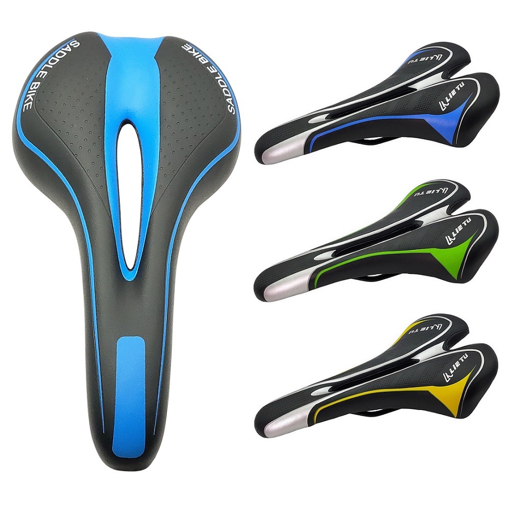 DG 自行車黑藍座墊 中空舒適座墊 腳踏車舒適坐墊 登山車座墊 Q軟坐墊 公路車坐墊 跑車中空座墊 折疊車座墊 沙發鞍座-細節圖2