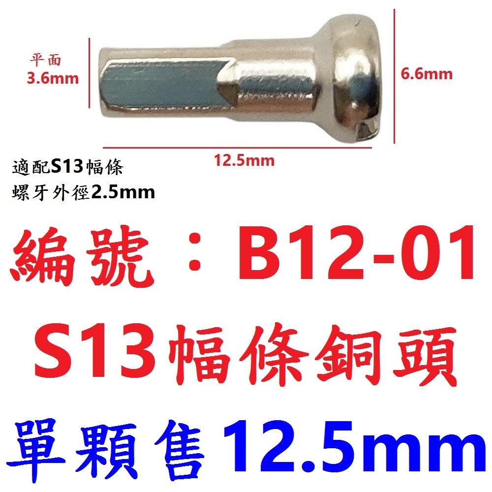 DG 白鐵S13番自行車鋼絲 台製不銹鋼幅條 腳踏車13番銅頭 登山車輪框幅條 白鐵鋼絲 S13 輻條 13番 白鐵幅條-規格圖9