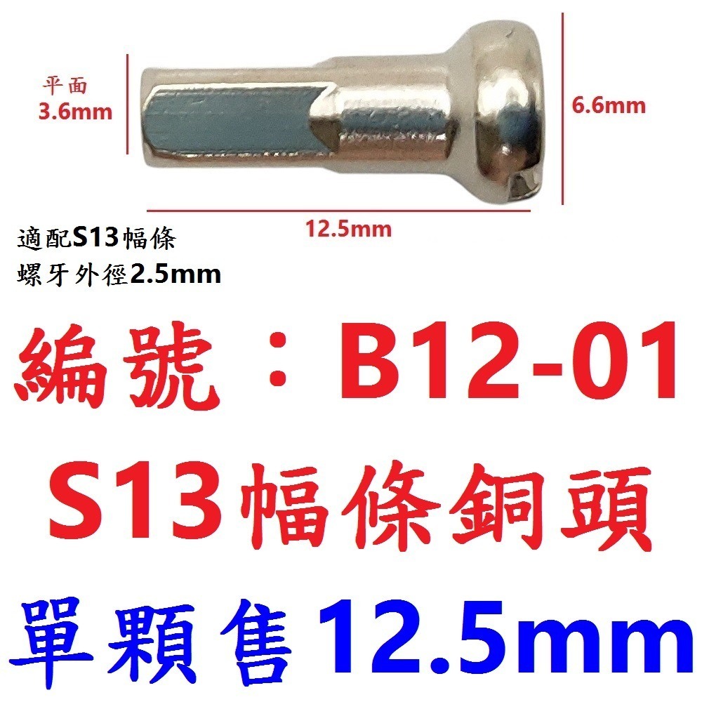 DG 白鐵S13番自行車鋼絲 台製不銹鋼幅條 腳踏車13番銅頭 登山車輪框幅條 白鐵鋼絲 S13 輻條 13番 白鐵幅條-規格圖9