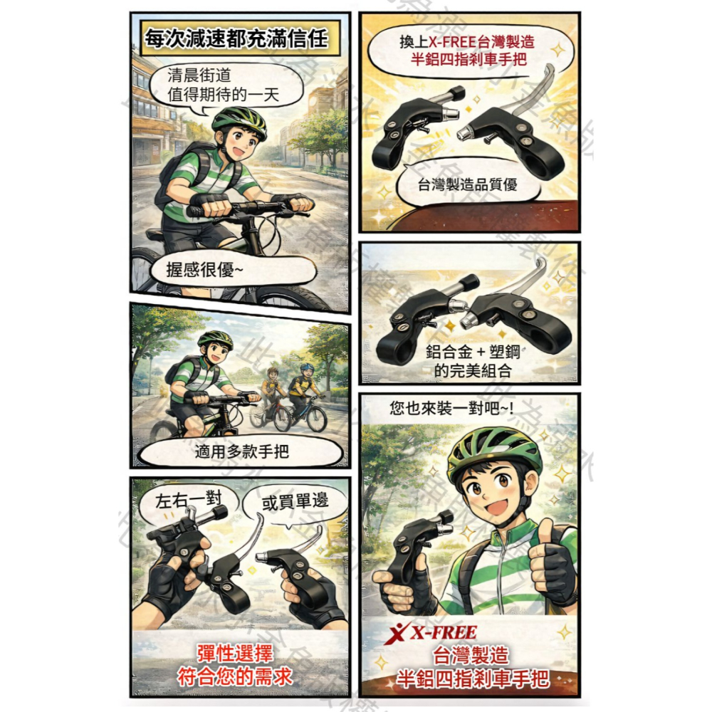 DG 台灣製造腳踏車煞把 四指煞車手把 自行車剎車手把 登山車煞車把 剎車把手 單車剎車把 折疊車煞車把手 自行車剎把-細節圖2