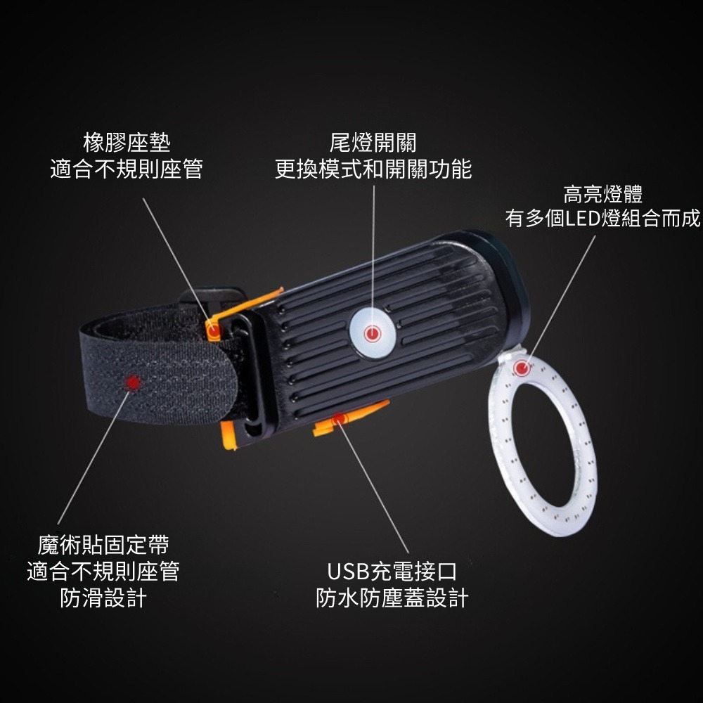 DG 創意造型警示燈 X-FREE自行車夜騎尾燈 腳踏車方向燈 腳踏車燈 自行車燈 單車後燈 自行車尾燈 單車燈後燈-細節圖5