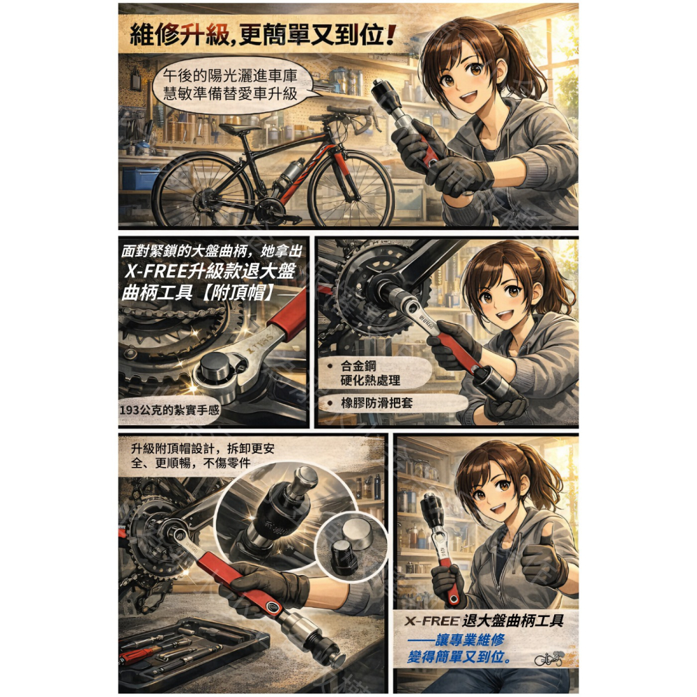 DG 升級款雙用退大盤曲柄工具 四方軸曲柄工具 四方軸大盤工具 退大盤工具 花鍵軸工具 四方軸工具 拉馬工具 退曲柄工具-細節圖2