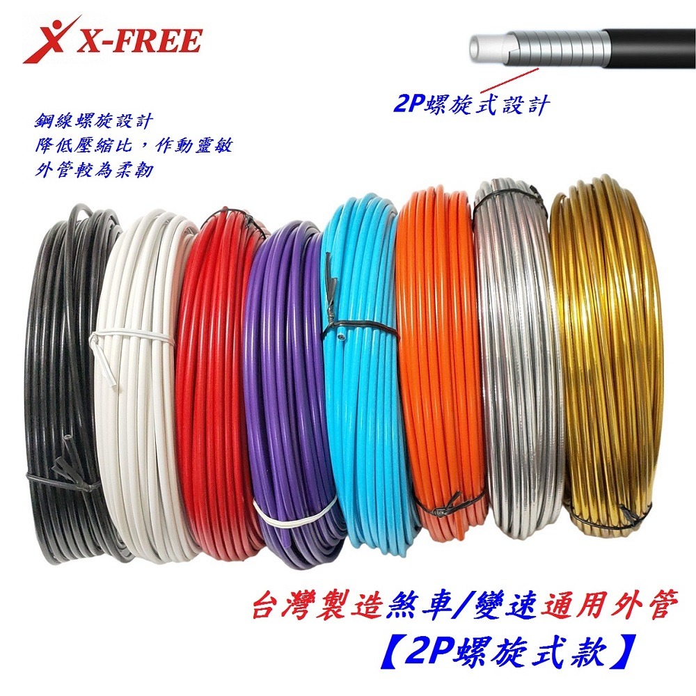 DG 台製2P螺旋式款自行車通用外管 煞車外管 變速外管 剎車外管 腳踏車螺旋外管 剎車線外管 變速線外管 煞車線外管-細節圖4