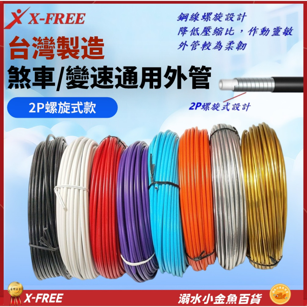 台製1綑3千公分售 2P螺旋式款通用外管 煞車外管 變速外管 X-FREE自行車外管 剎車線外管 變速線外管 煞車線外管-細節圖2