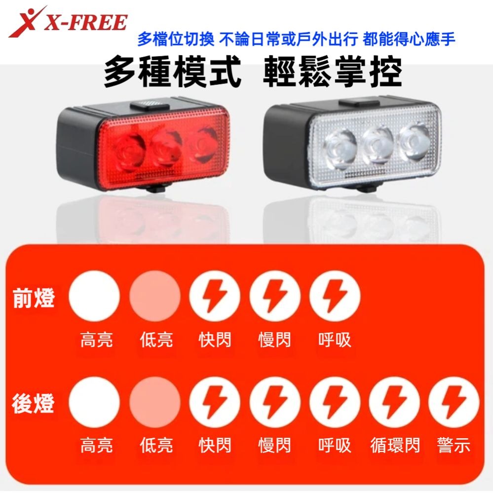 DG 車前燈+後燈 單車頭燈 自行車警示燈 單車後燈 腳踏車燈 登山車燈 公路車燈 自行車後燈 單車燈 自行車燈-細節圖10