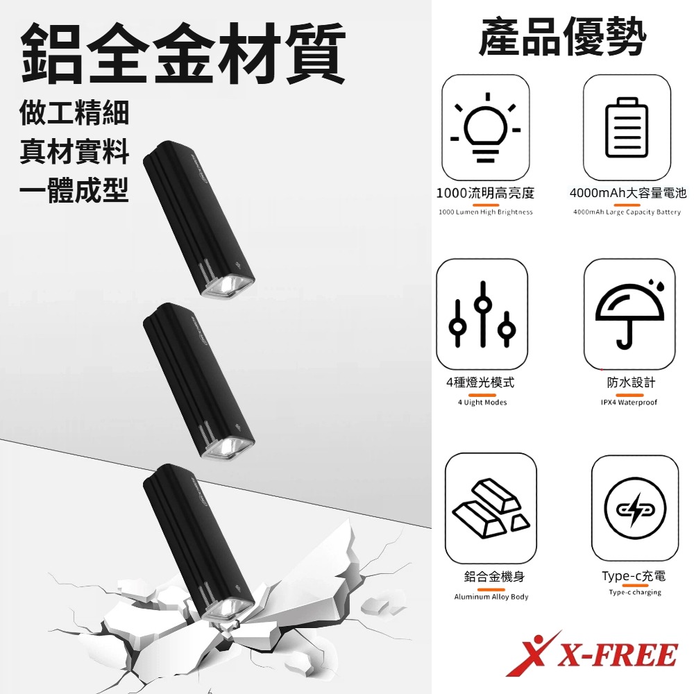 DG 超爆亮車前燈 自行車爆亮前燈+喇叭 單車頭燈 腳踏車燈 自行車燈 單車喇叭 登山車燈 公路車燈 自行車喇叭-細節圖7