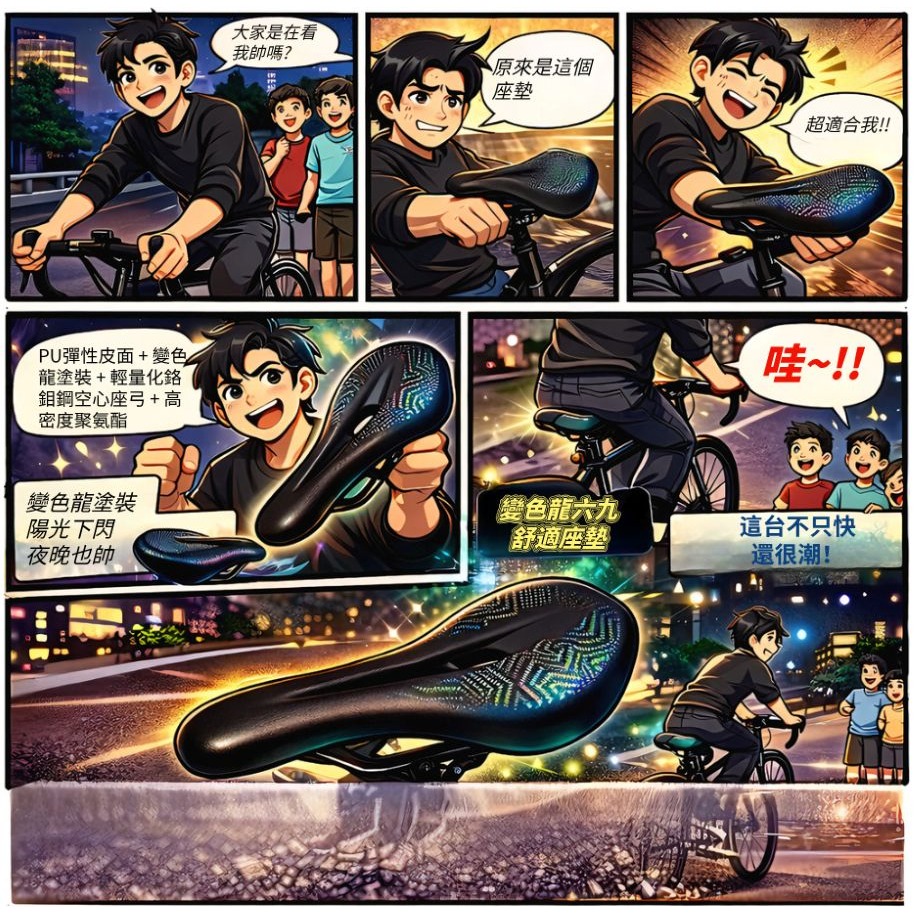 DG 流線型中空坐墊 變色龍六九沙發級座墊 自行車坐墊 公路車舒適坐墊 登山車鞍座 公路車坐墊 腳踏車座墊 公路車座墊-細節圖2