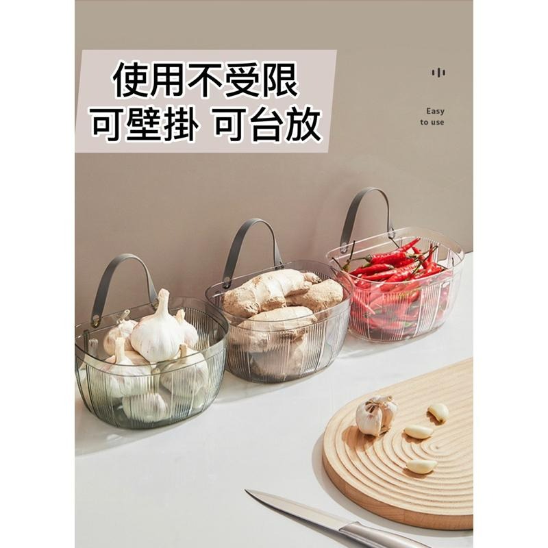 葱薑蒜收納筐廚房放葱蒜頭壁掛置物籃生薑大蒜收納盒墻上掛菜籃子 收納盒 食物盒多功能收納籃蔬果籃 小物收納 水果籃 掛袋-細節圖6