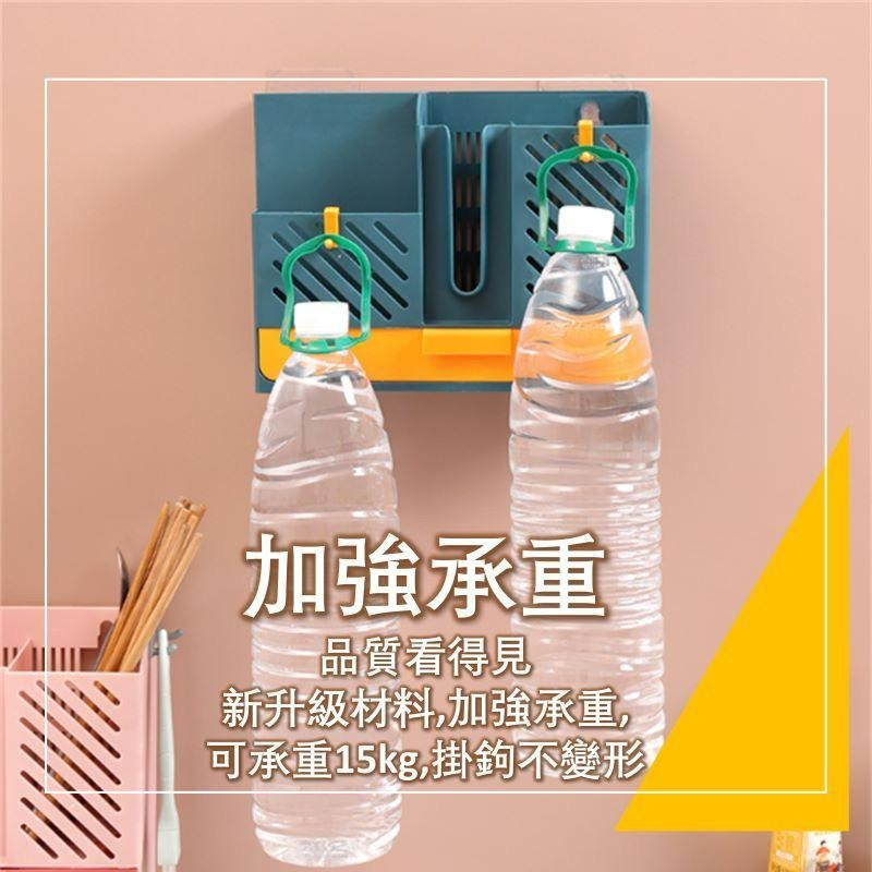 免打孔筷子瀝水收納盒瀝水餐具收納桶多功能餐具瀝水收納防塵盒筷子瀝水收納盒 餐具瀝水 筷子湯匙置物架 餐具收納盒 置物收納-細節圖3