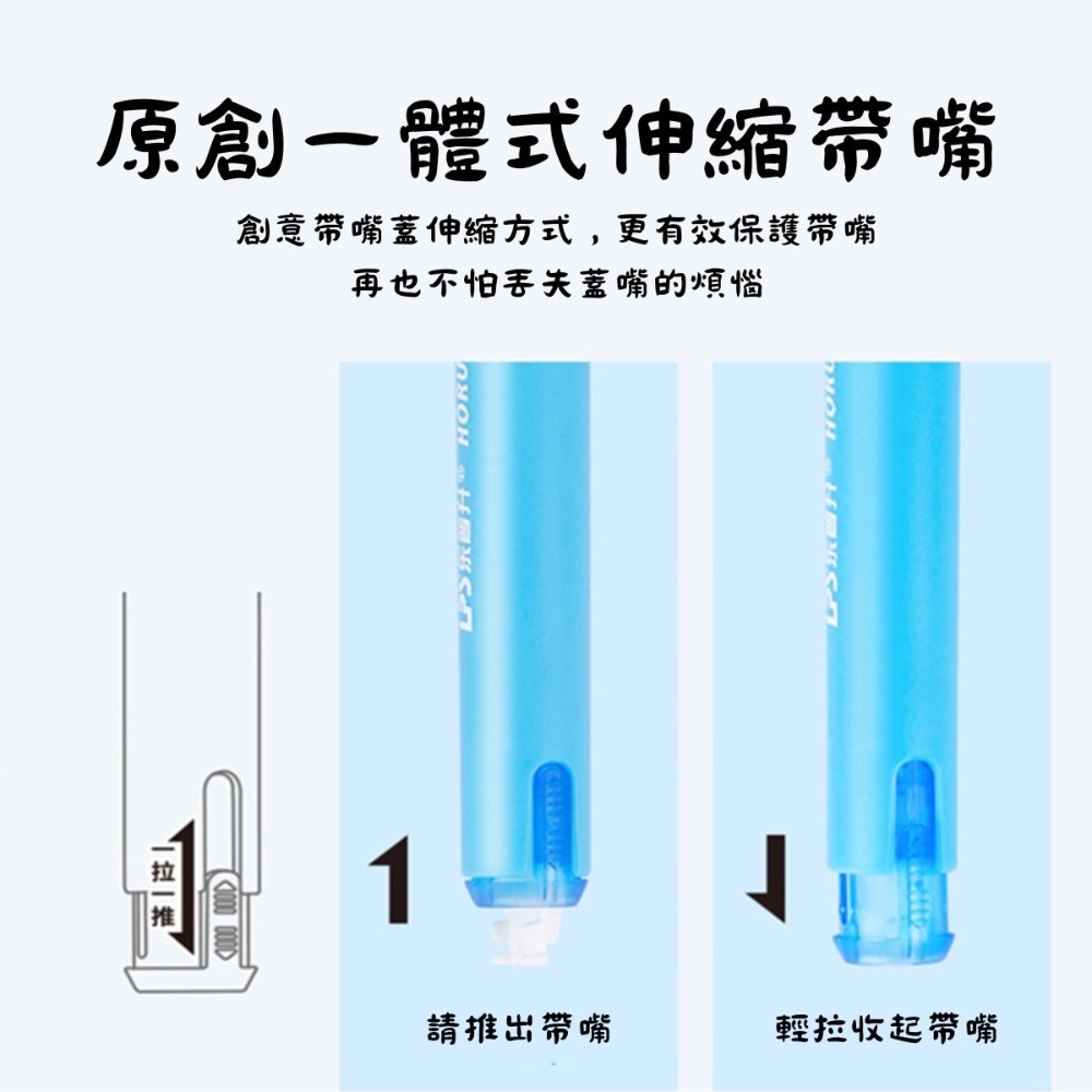 現貨快速出貨立可帶 筆式修正帶 便攜立可帶 修正帶新款替換帶圓肚精靈家族伸縮嘴蓋替芯塗改帶學生用創意大容量迷你便攜修正帶-細節圖5