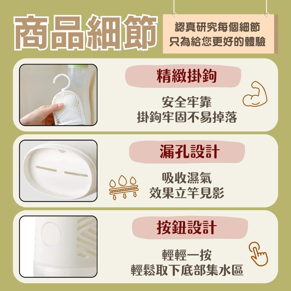 除濕盒 除濕器吊掛式除濕包 除溼衣櫃去濕除濕劑除濕桶吸濕袋室內袋乾燥劑宿舍專用防潮 掛袋圓肚精靈家族 除溼包 除溼袋-細節圖2