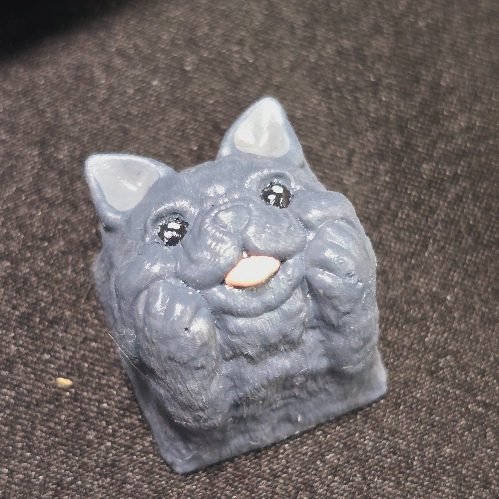 （代購）托著臉的法斗鍵帽french bulldog-細節圖4