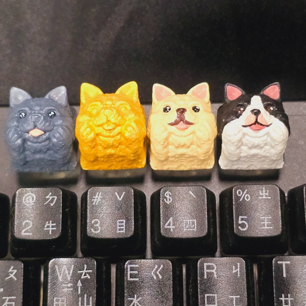 （代購）托著臉的法斗鍵帽french bulldog-細節圖5