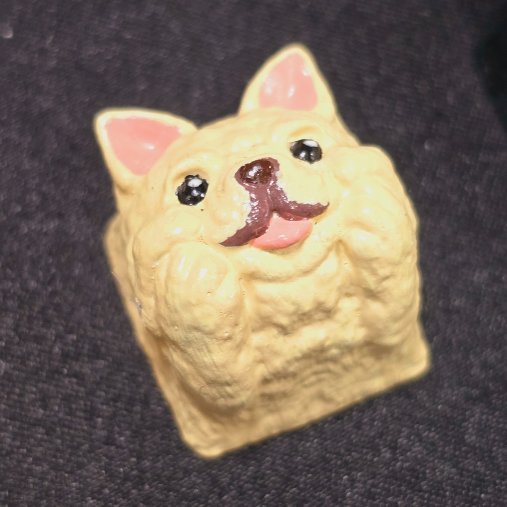 （代購）托著臉的法斗鍵帽french bulldog-規格圖1