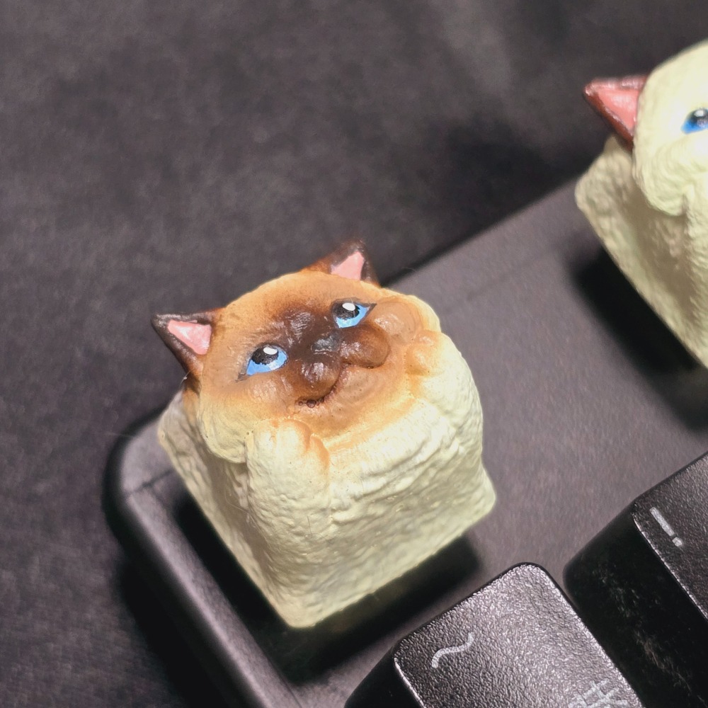 托著臉的佈偶貓鍵帽Ragdoll cat-細節圖2