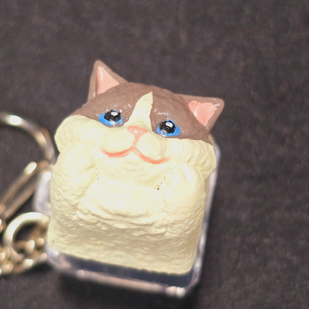 托著臉的佈偶貓鍵帽Ragdoll cat-細節圖5