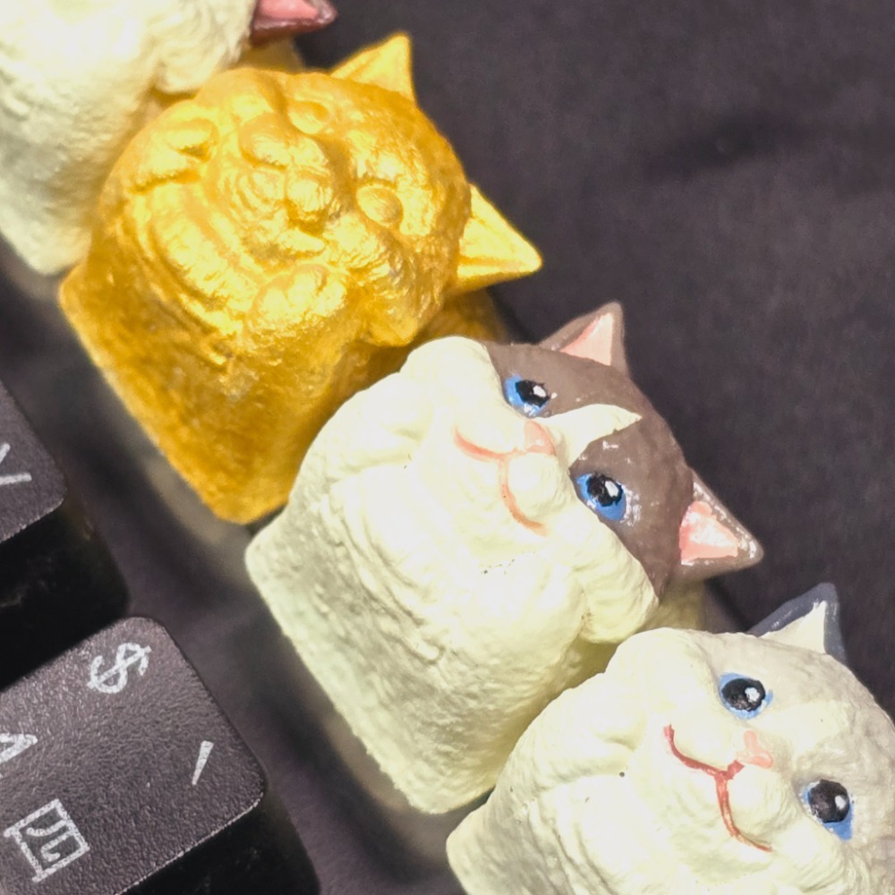 托著臉的佈偶貓鍵帽Ragdoll cat-規格圖7