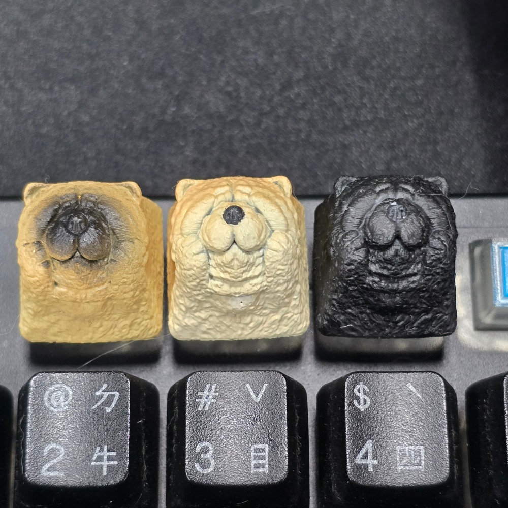 托著臉的鬆獅鍵帽Chow Chow-細節圖4