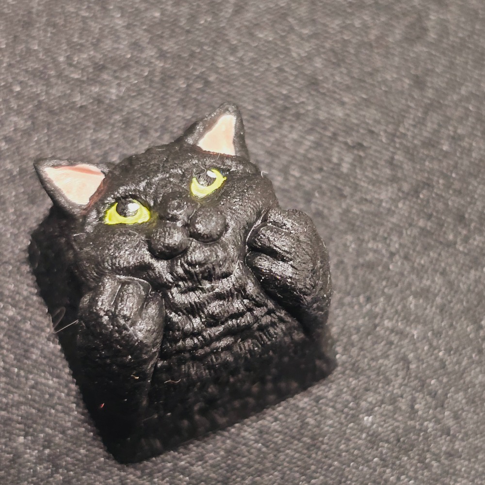 賓士貓/黑白貓鍵帽-細節圖2