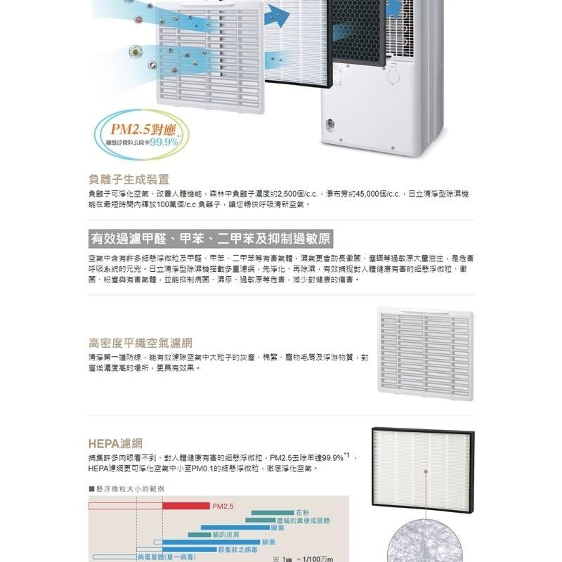 【HITACHI 日立】16公升清淨型除濕機RD-320HH1天晴藍-細節圖4