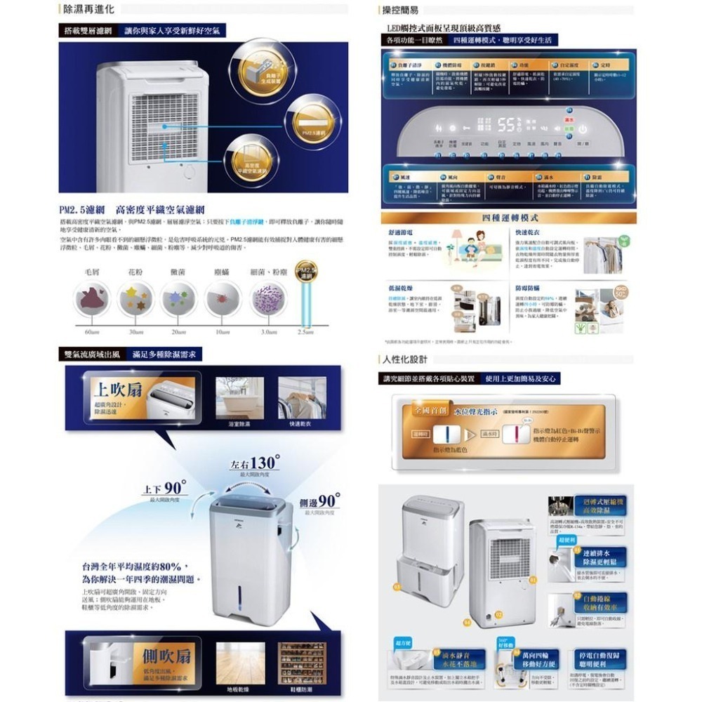 【HITACHI 日立】17.5公升清淨除濕機RD-360HG玫瑰金/RD-360HS閃亮銀-細節圖4