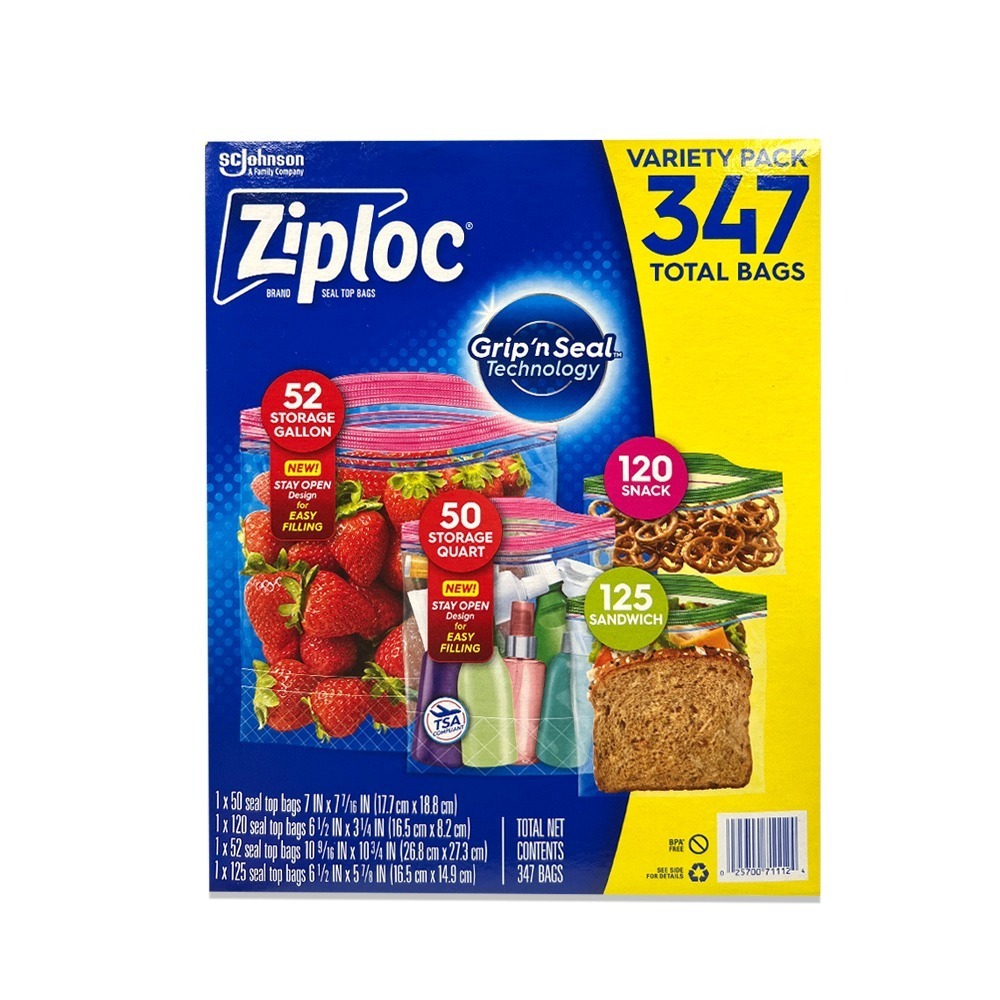 Ziploc 夾鏈保鮮袋綜合組 347入-細節圖3