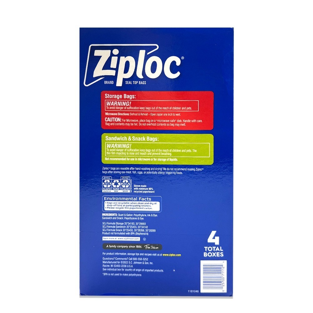 Ziploc 夾鏈保鮮袋綜合組 347入-細節圖4
