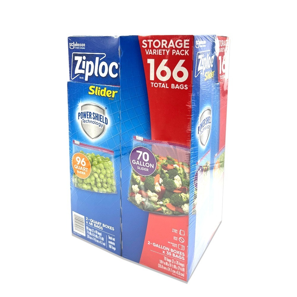 Ziploc 拉鍊式保鮮夾鏈袋 166入-細節圖2