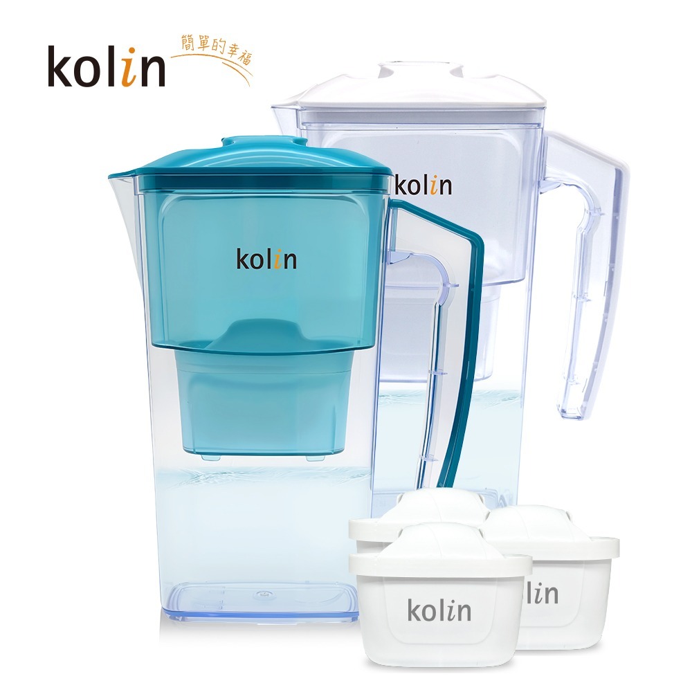 Kolin 歌林 2.5L濾水壺(內含四重濾芯*1) 加贈2芯(共1壺3芯/適用Brita)-細節圖4