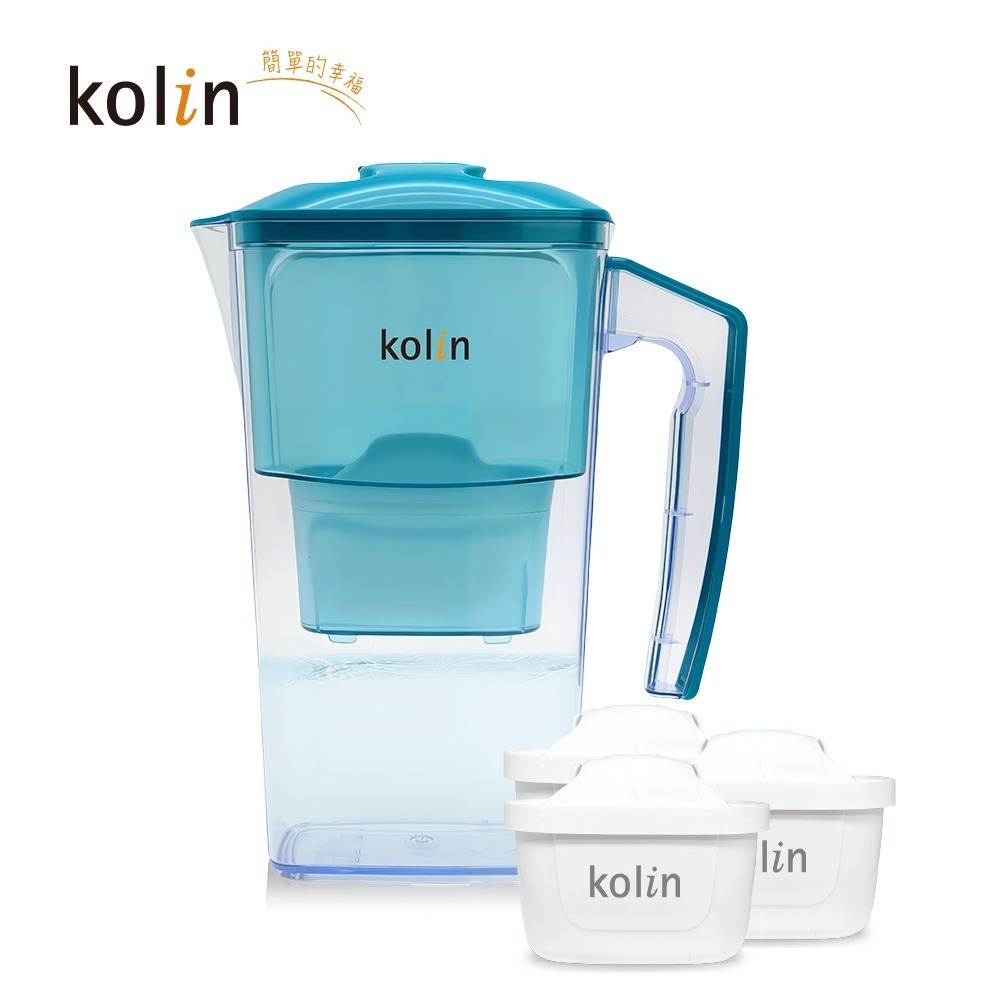Kolin 歌林 2.5L濾水壺(內含四重濾芯*1) 加贈2芯(共1壺3芯/適用Brita)-細節圖5