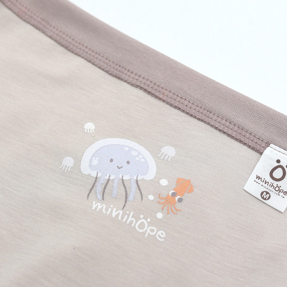 minihope沉靜海洋男童三角褲-歡樂跳舞的水母-細節圖2