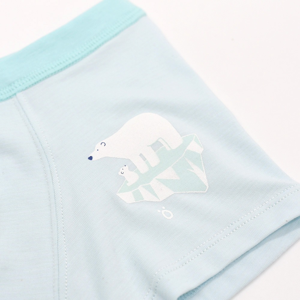 minihope沉靜海洋男童四角褲-冰尖上的北極熊-細節圖2