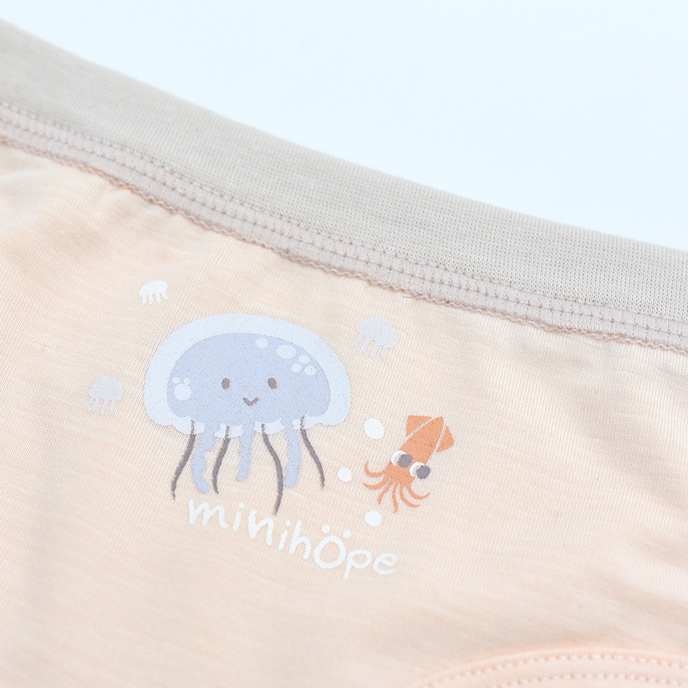 minihope沉靜海洋女童三角褲-歡樂跳舞的水母-細節圖2