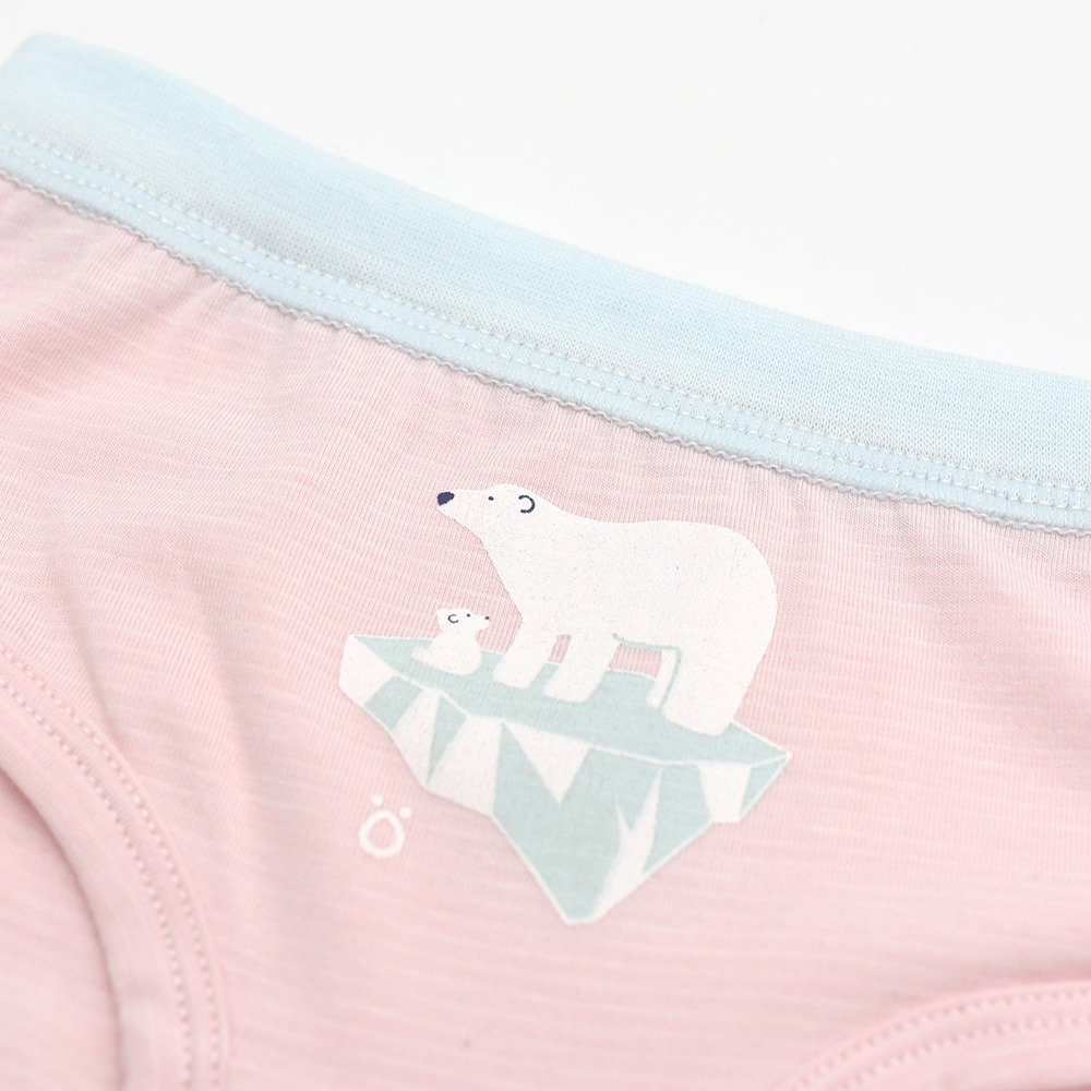 minihope沉靜海洋女童三角褲-冰尖上的北極熊-細節圖2