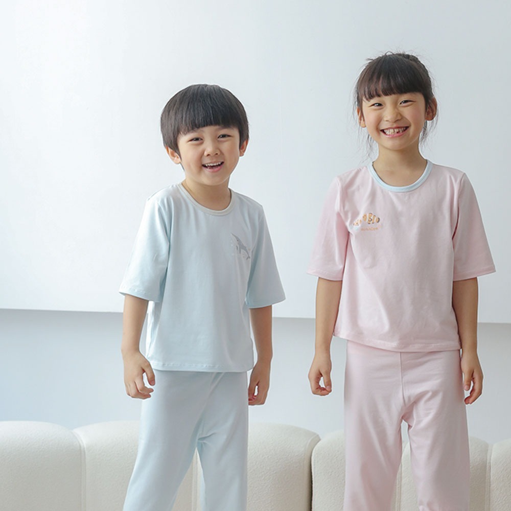 minihope寬版七分居家套裝-藍鯨-細節圖7