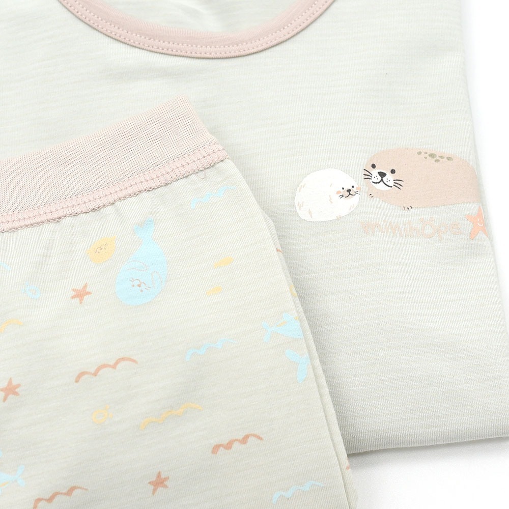 minihope寬版七分居家套裝-海豹-細節圖3