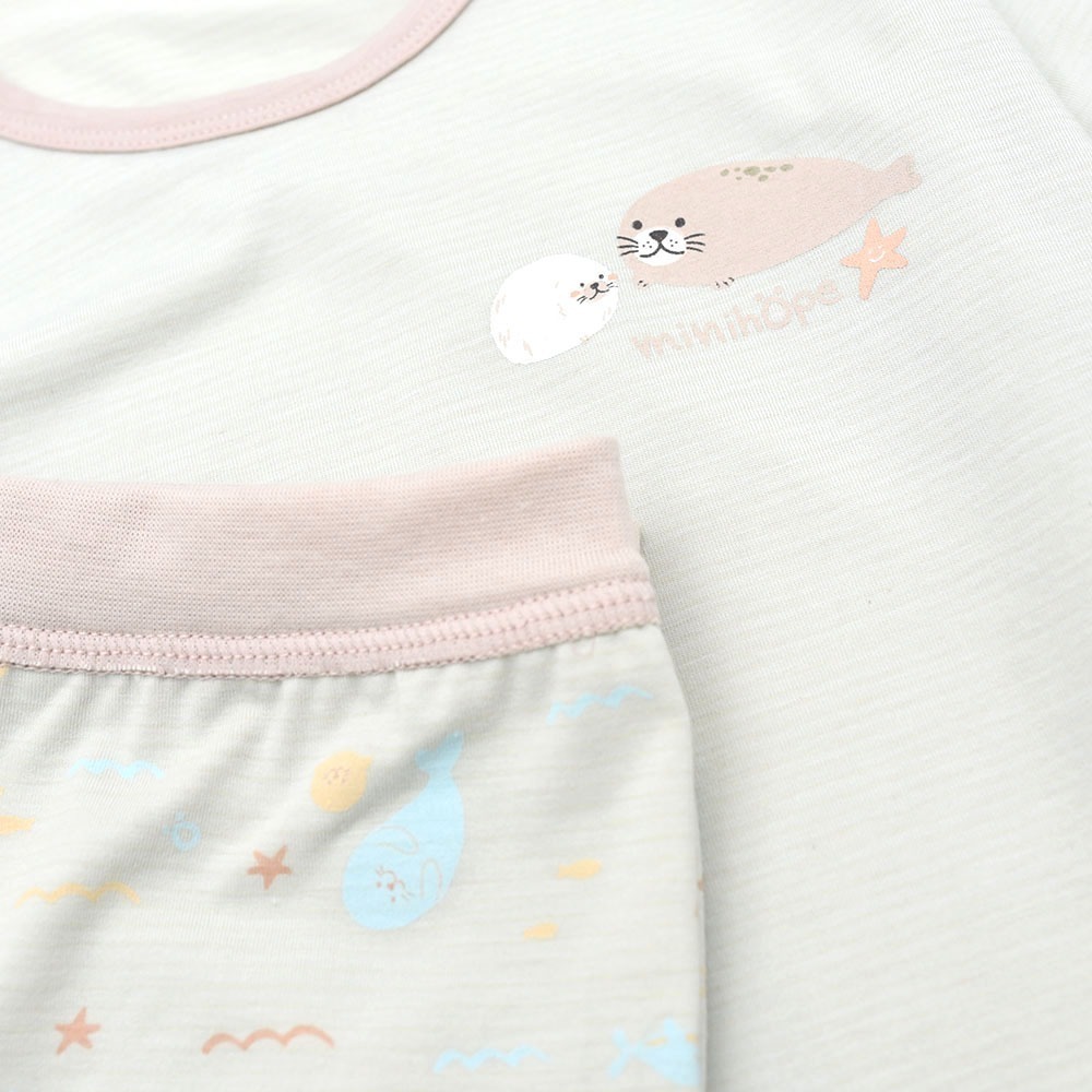 minihope寬版七分居家套裝-海豹-細節圖4