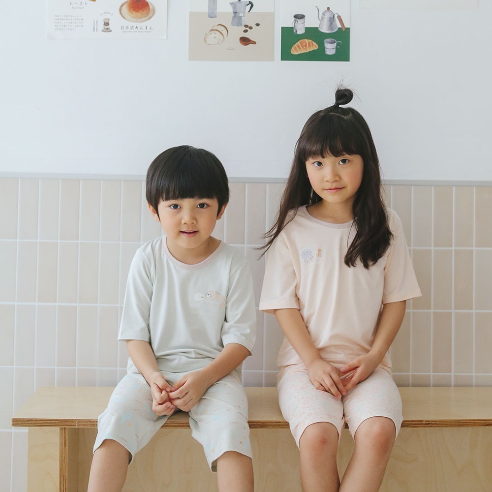 minihope寬版七分居家套裝-海豹-細節圖9